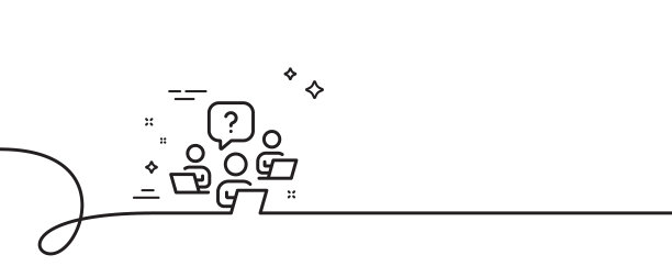 团队合作问题线性图标：寻求帮助标志图片下载