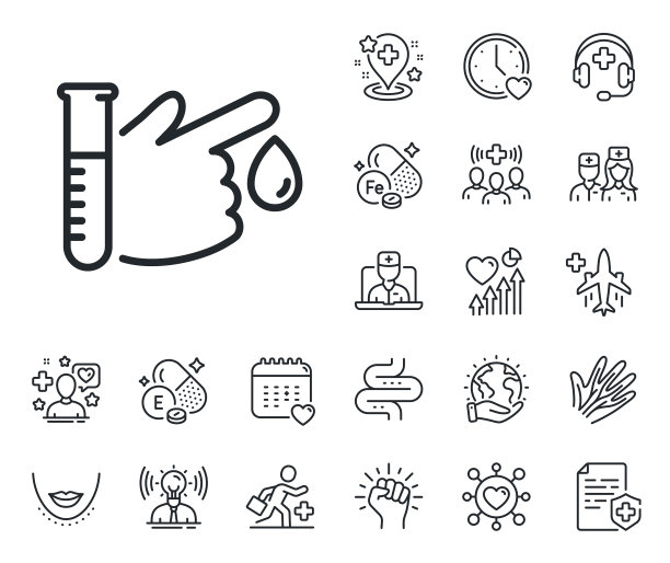 献血线图标医学分析标志图片下载