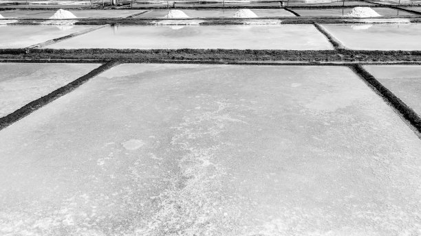 海盐蒸发池分成小段图片下载