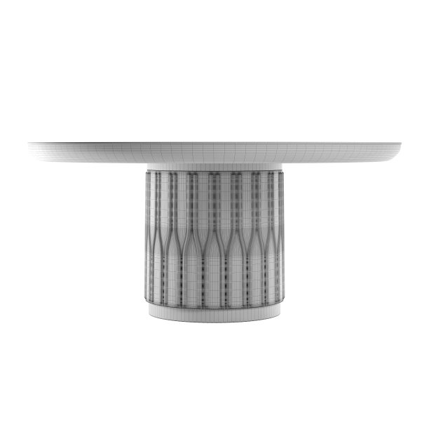 一个三维渲染的艺术现代托盘状的桌子孤立在白色图片下载