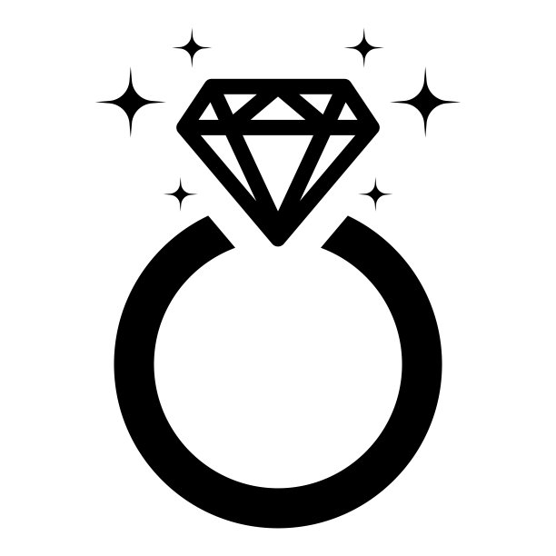 钻石订婚戒指图标，钻石结婚戒指图片下载