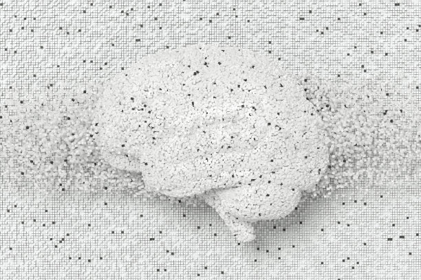 基于立方体背景的大脑人工智能技术图片下载