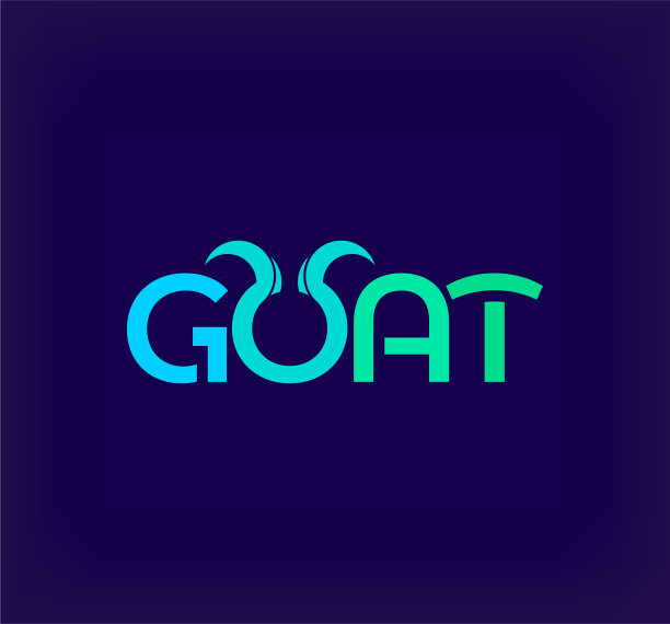 创意排版山羊字母标志设计。图片下载