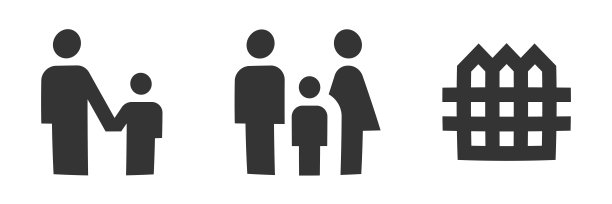 一组3个图标的地方。创意商业解决方案图标集。款式时髦。手机和网页。图片下载