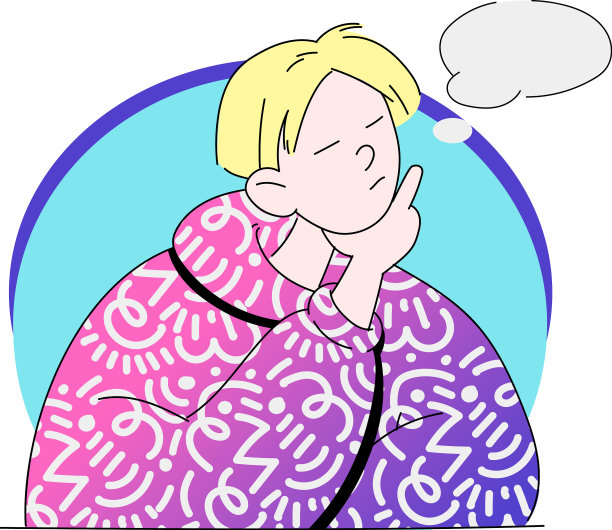 年轻人用空洞的思想泡泡思考图片下载