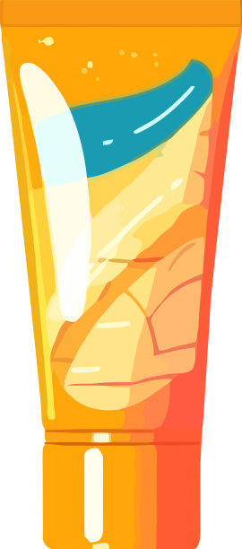 黄色防晒乳液瓶与液体霜图片下载