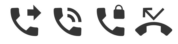 一组4个图标通知。一组矢量图标。简单的设置。手机和网页。图片下载