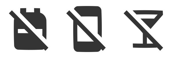 一组3个图标的地方。现代细线图标。设置质量图标。线性符号集。图片下载