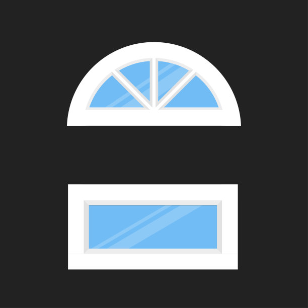 现实的卡通窗口设置矢量设计图片下载