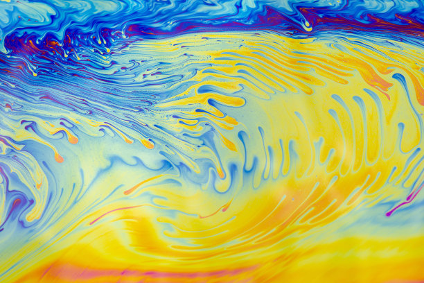 迷幻的彩色图案背景。肥皂泡的微距照片图片下载