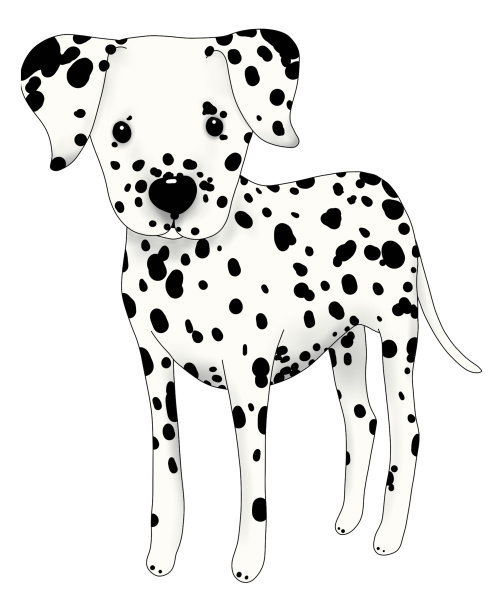 可爱的卡通斑点狗图片下载