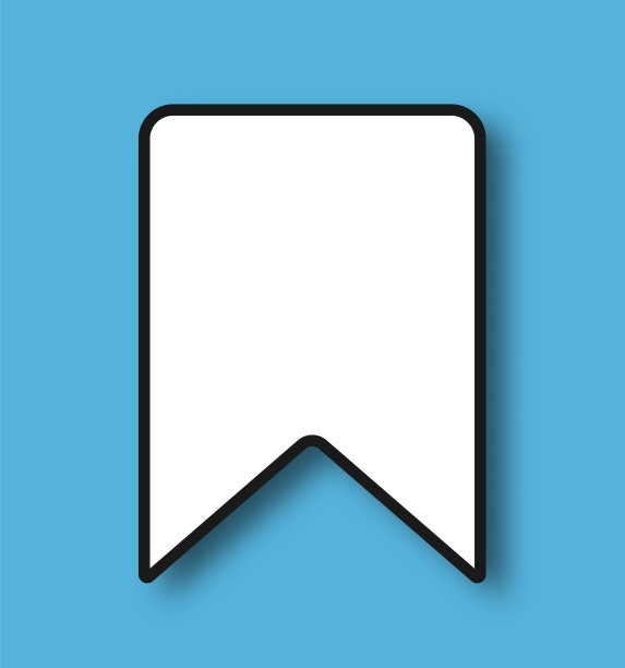 最喜欢的图标是白色的，蓝色背景上有轮廓。图片下载