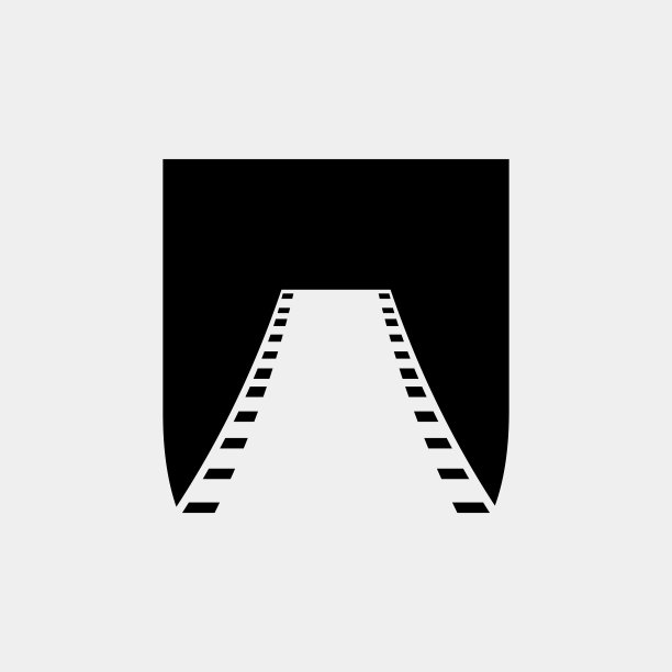 运输标志与U字母的概念。道路标志设计模板图片下载