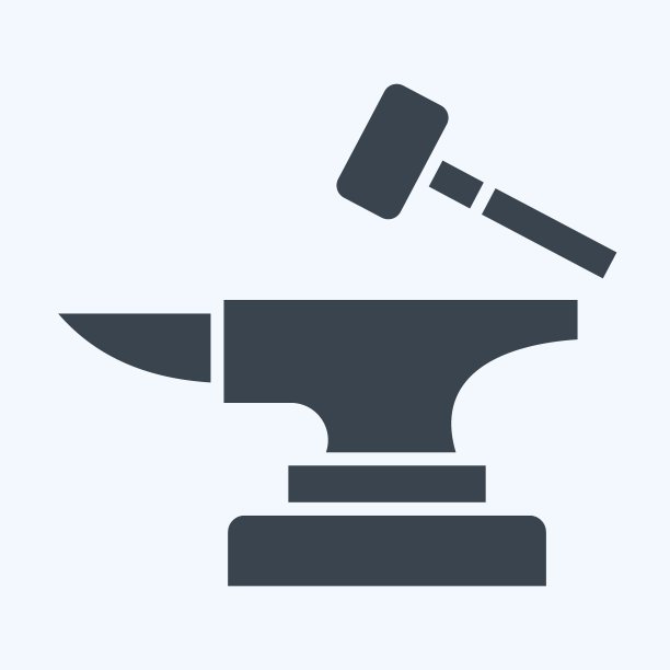 图标铁砧。与凯尔特符号有关的。字形风格。简单的设计可编辑。简单的说明图片下载