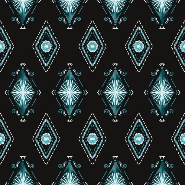 几何民族东方无缝图案传统图片下载