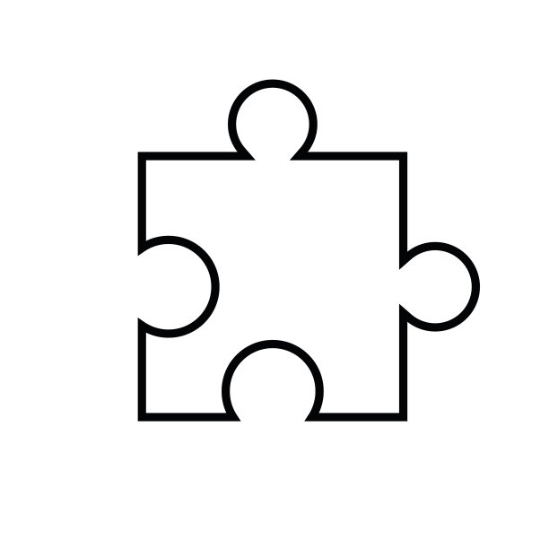 拼图线图标，标志矢量图片下载