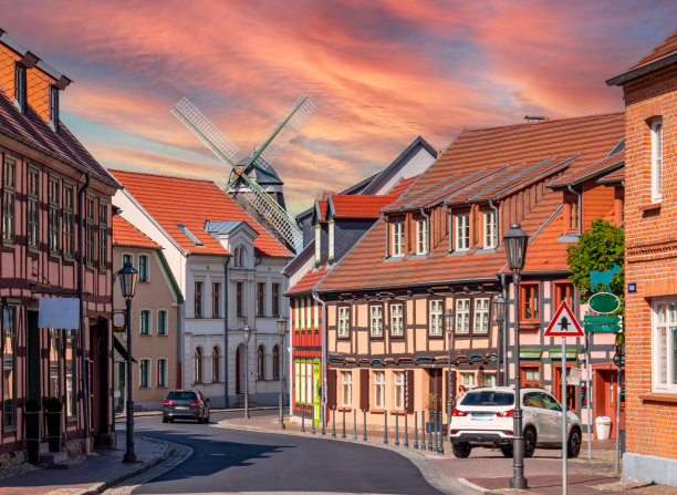 梅克伦堡湖区的罗贝尔老城图片下载