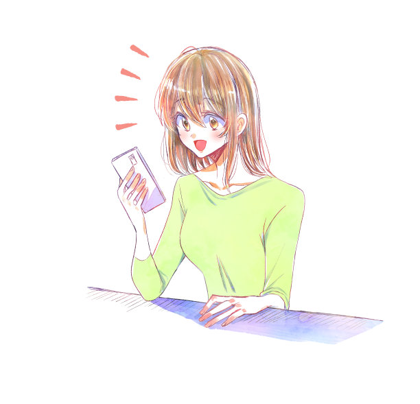 一个快乐地操作智能手机的女人图片下载