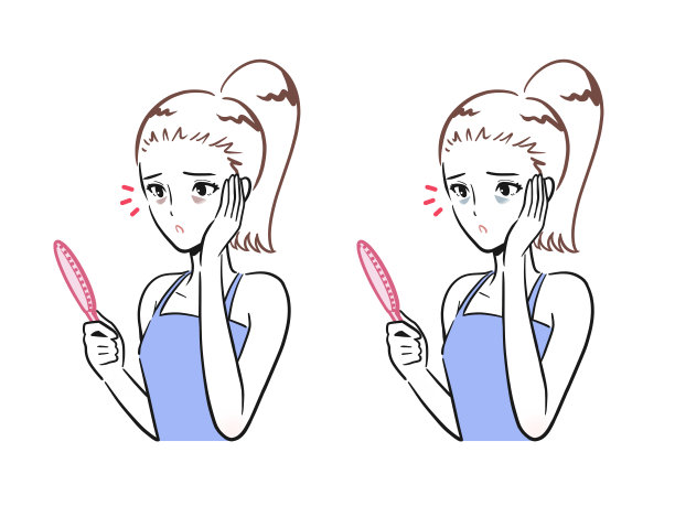 一组饱受眼袋之苦的女性。图片下载