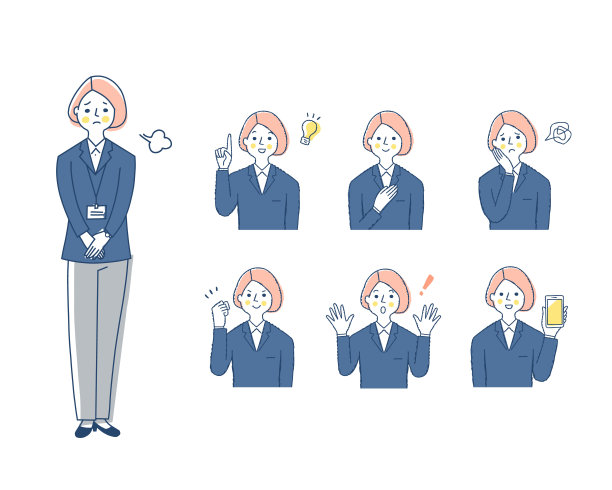 女性面部表情变异集图片下载