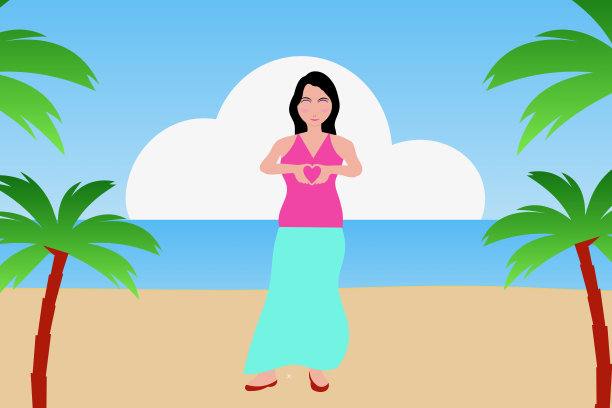 一个女人用双手做的心图片下载