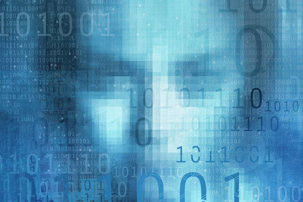 人工智能-数字实体-像素化的脸-抽象的蓝色未来背景图片下载