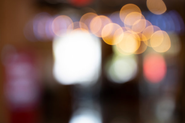 模糊图像咖啡店咖啡厅背景与散景和灯光散景的咖啡馆餐厅背景室内现代空间工作者的生活方式图片下载