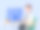 男医生林肯的3D插图工作与笔记本电脑和文书工作。医院的背景。在蓝色背景上隔离的医学演示剪贴画图片下载