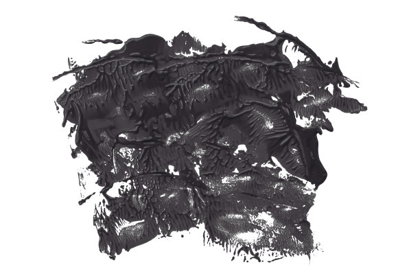 黑色和灰色的笔触孤立在白色的背景。水彩图片下载