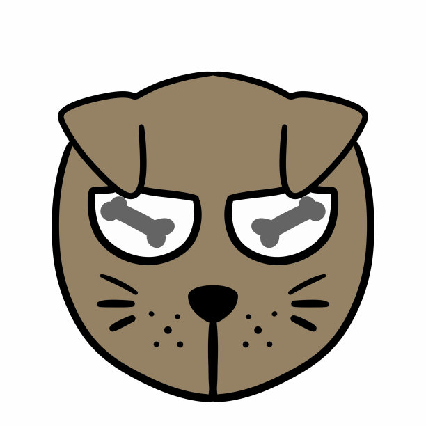 卡通狗在白色背景上的插图图片下载