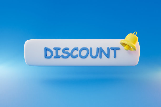 浮动聊天符号的手机应用程序在彩色无限的背景;打折销售钟形图标符号;三维演示图片下载