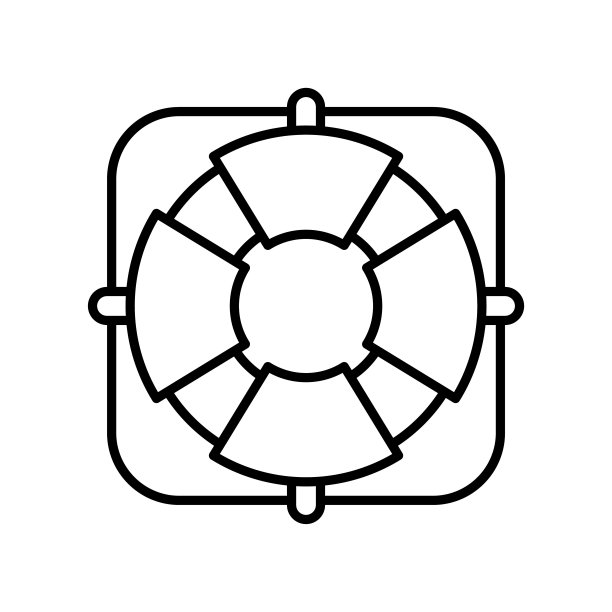 救生圈图标矢量设计模板简单而现代图片下载