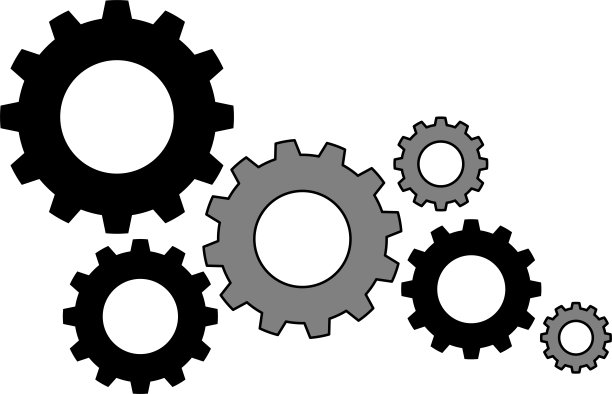 齿轮工程符号矢量图标图片下载