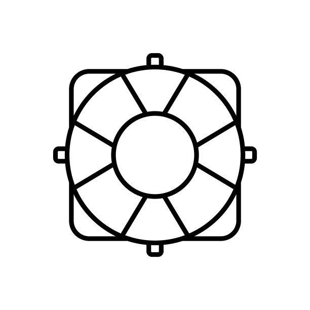救生圈图标矢量设计模板图片下载