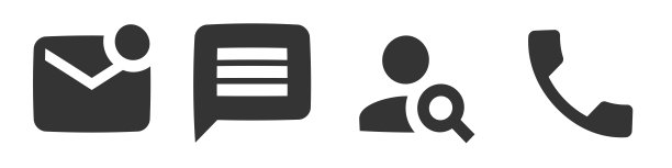 一套4个图标通信。现代细线图标。款式时髦。线性符号集。图片下载