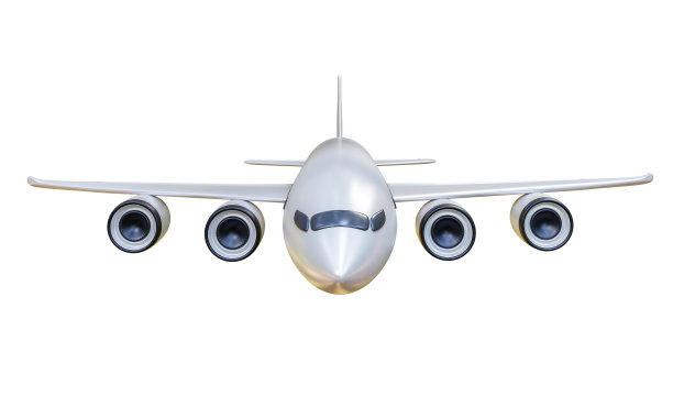 飞机客机、空中飞行飞机和飞机概念。预订服务或旅行社的标志。航空运输。飞行机票。广告横幅。三维渲染图片下载