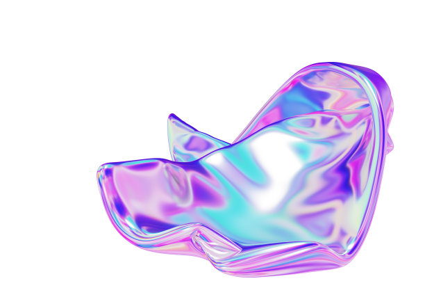 三维全息抽象液体形式的水在孤立的背景。3d渲染图。图片下载