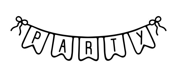 花环。草图。为刻字聚会伸展。印刷文本，大写字母。用蝴蝶结系紧图片下载