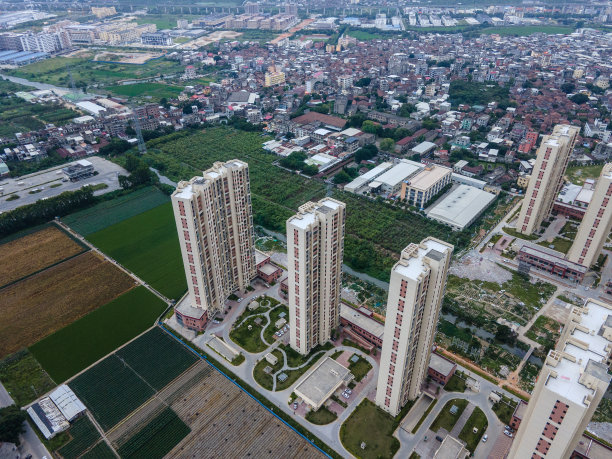 城市高层住宅鸟瞰图图片下载