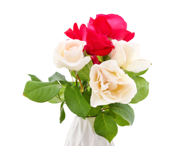 花瓶里有美丽的桔黄色花朵。图片下载