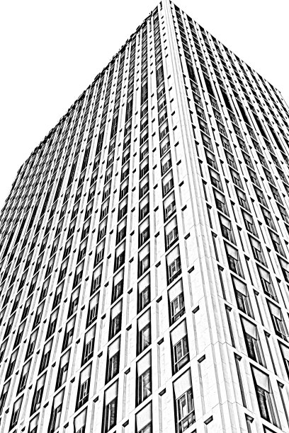 多层住宅楼。底部视图。素描图片下载