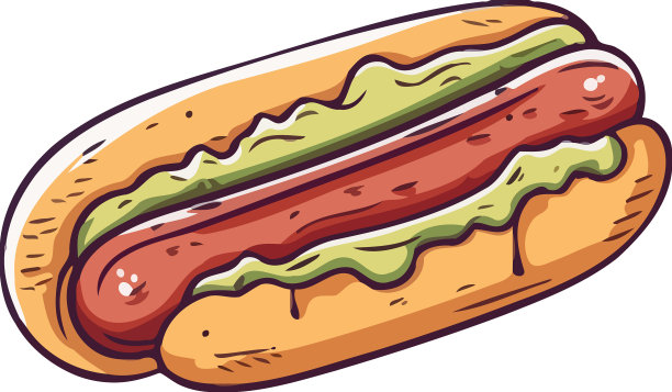 快餐热狗的标志图片下载