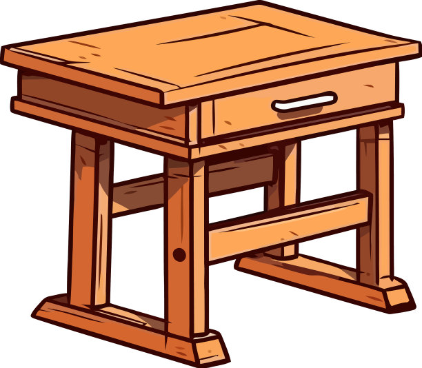 质朴的木桌上的古董图标草图图片下载