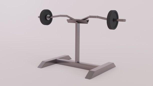 3d渲染卷曲杆站插图与白色背景图片下载