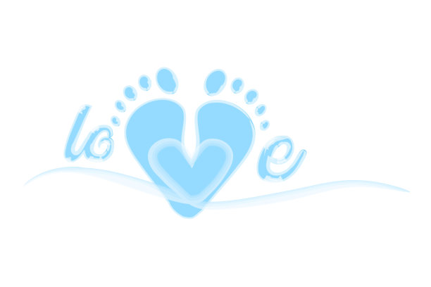 孩子的背景与婴儿的脚的脚印图片下载