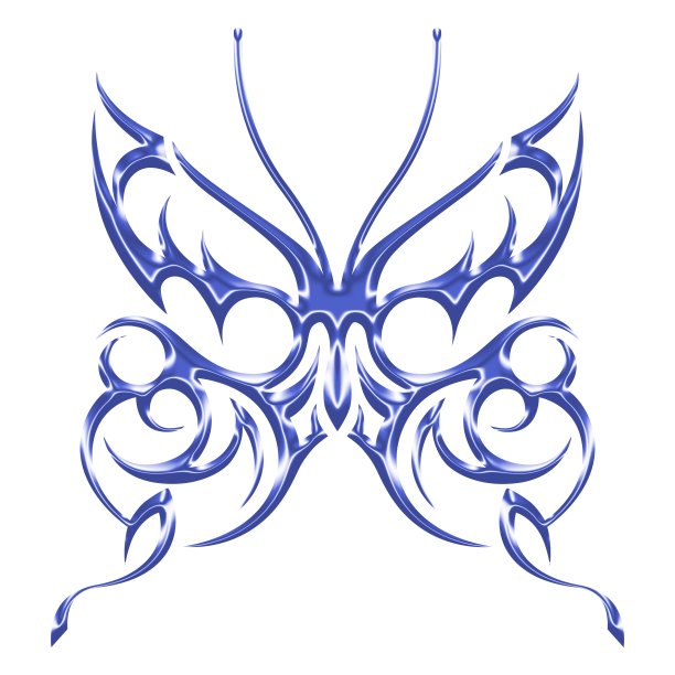 蓝蝴蝶纹身图片下载