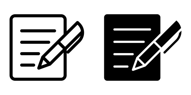 插图矢量图形的笔图标模板图片下载