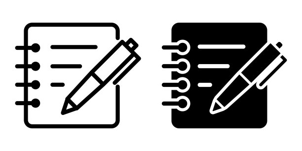 插图矢量图形的笔图标模板图片下载