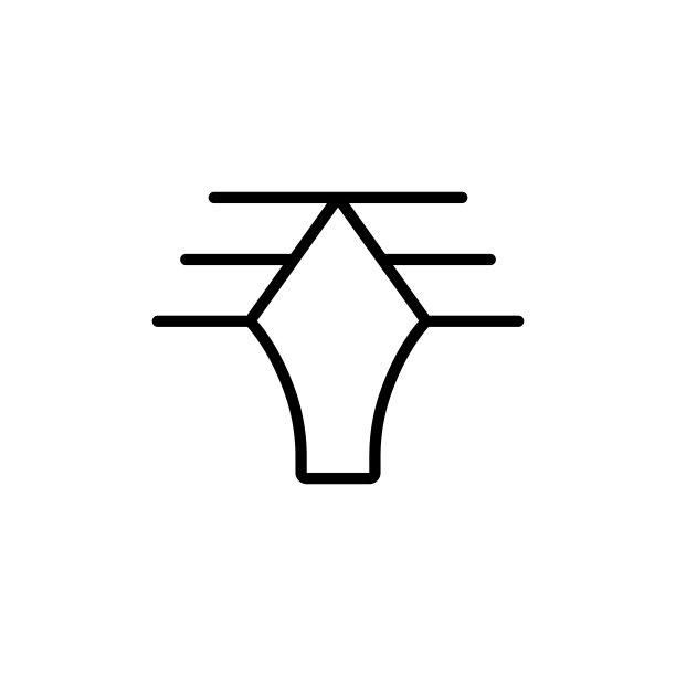 绑带厚脸皮内裤图标。矢量标志在简单的风格孤立的白色背景。图片下载