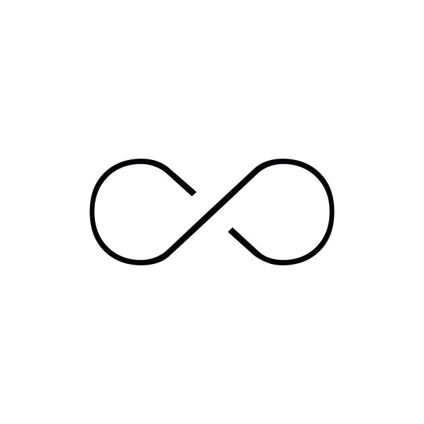 无限现代细线图标。简单的图标。线性符号。图片下载